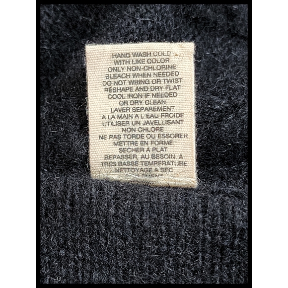 Anthropologie Sleeping On Snow Twist Front Shaw Collar Sweater Black Large - Picture 6 of 9